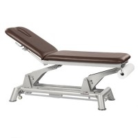 Ecopostural two-section electric stretcher with gray connecting rod structure (188 cm x 62 cm)